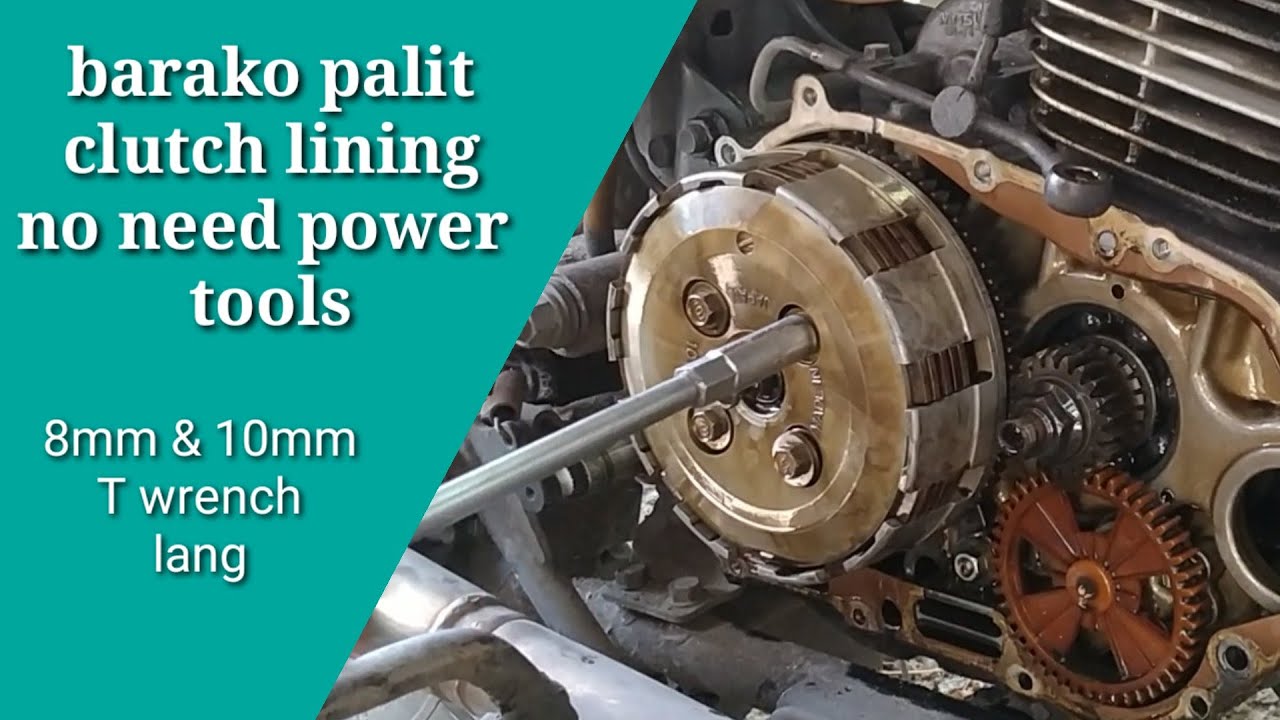 Paano magpalit NG clutch lining Kawasaki barako/how to replace clutch lining