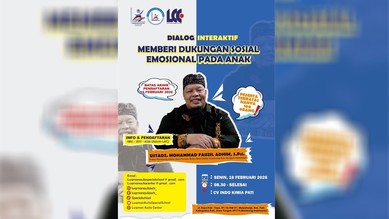 🔴DIALOG INTERAKTIF MEMBERI DUKUNGAN SOSIAL EMOSIONAL PADA ANAK BERSAMA UST. M FAUZIL ADHIM,S.Psi