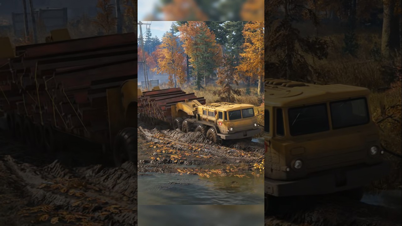 Roadcraft - Moving Tons of Steel Beams in one Trip! #roadcraft #gaming #simulator #shorts