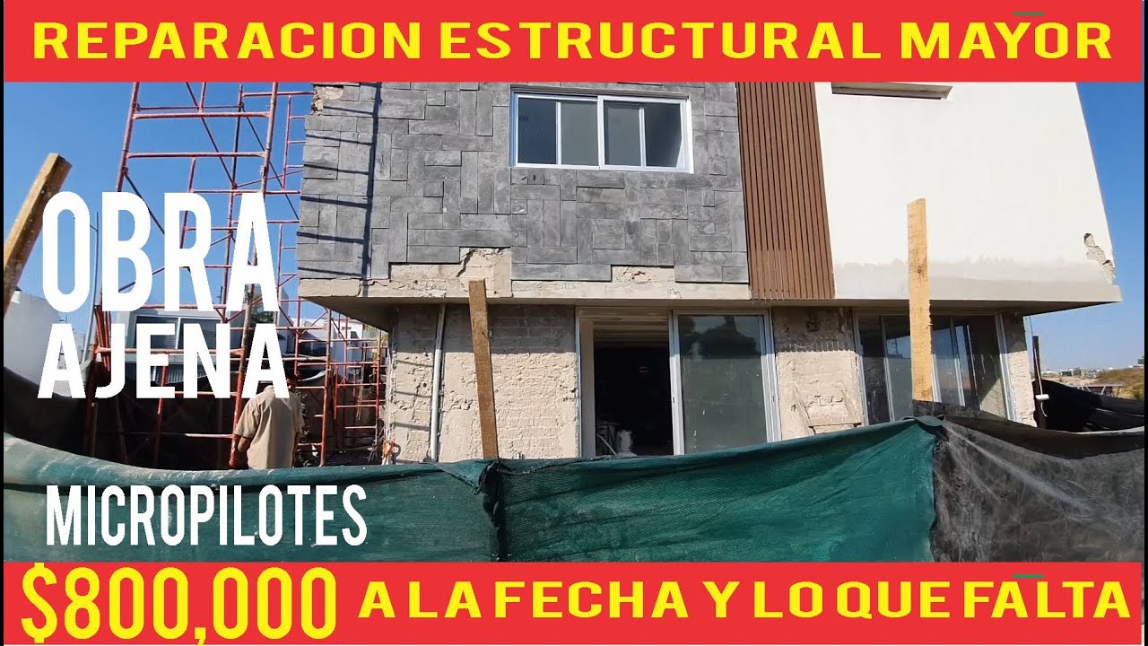 Reforzamiento Estructural de casa completa, cimentación con micropilotes