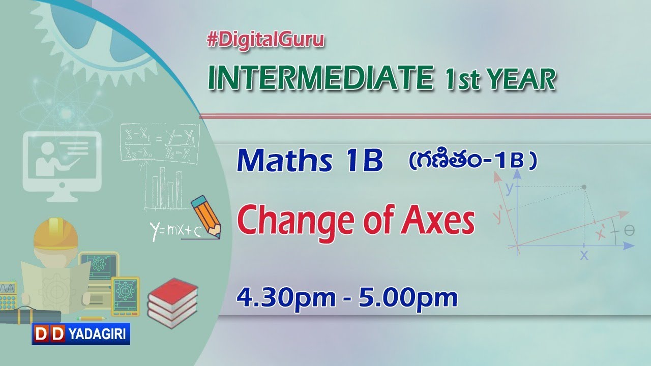 1st Inter Maths 1B || Change Of Axis || Intermediate Education || October 15, 2020