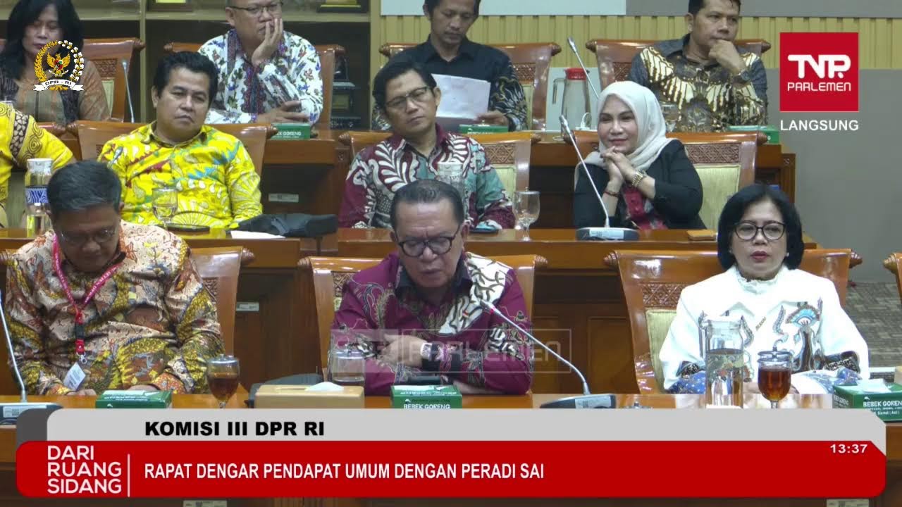 BREAKING NEWS - KOMISI III DPR RI RDPU DENGAN PERADI SAI