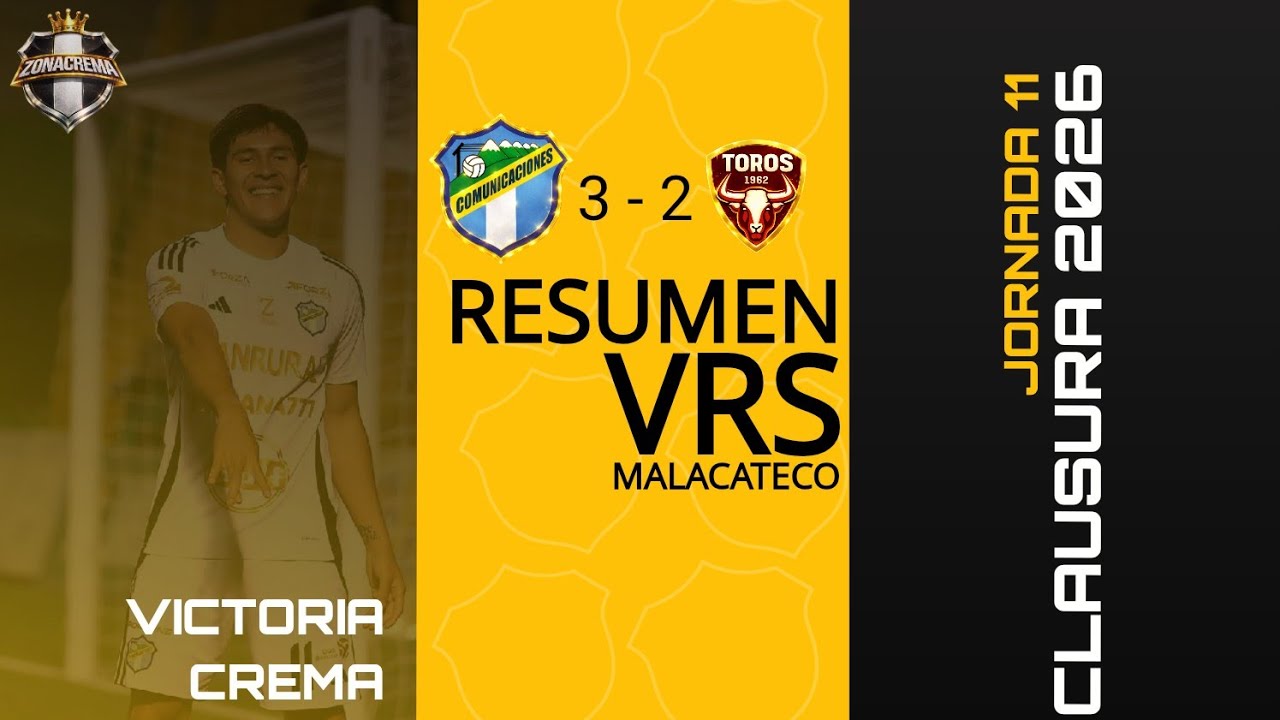 Resumen Comunicaciones F.C. vrs Malacateco, noche no apta para cardiacos. Jornada 11. #zonacrema