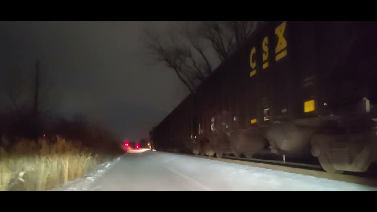 On the MC following a train in the darkness