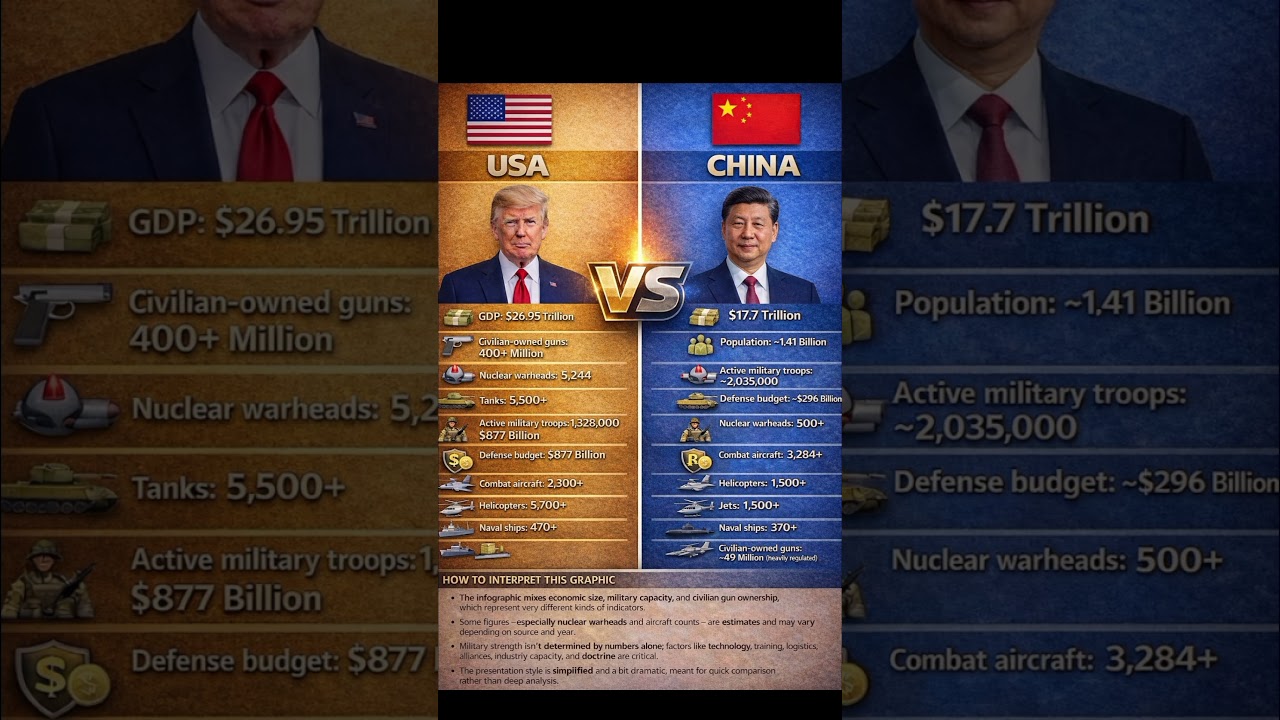 USA VS China Military Power Comparison