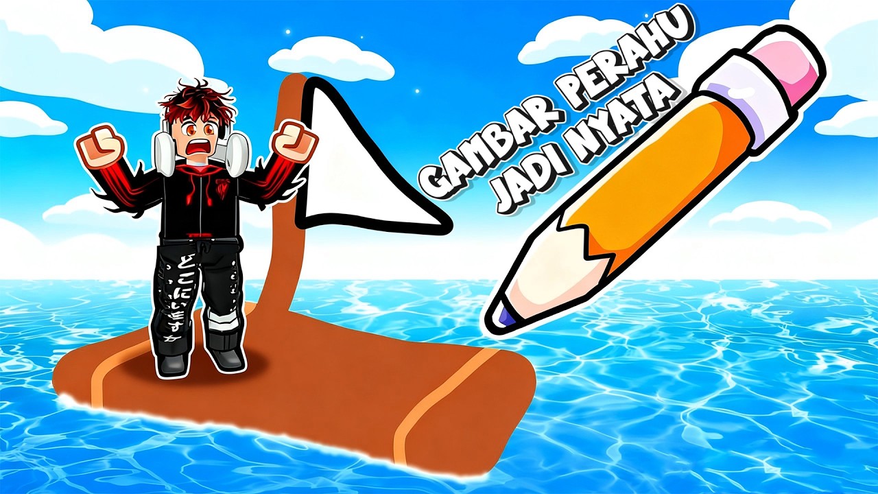 Bantu Aku GAMBAR PERAHU JADI NYATA! agar Selamat dari Pulau ini