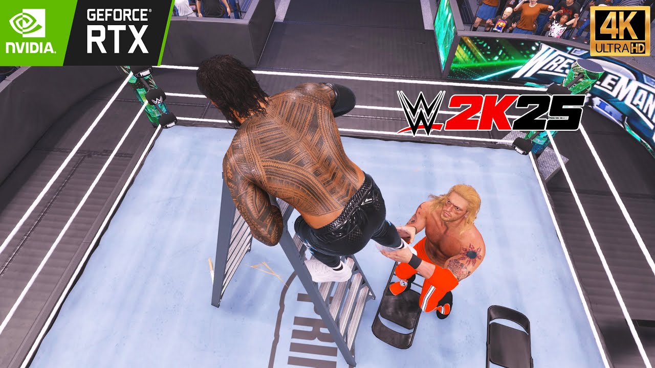 WWE 2K25 : Edge vs Jey Uso: The Ultimate Ruthless Aggression Throwdown  -  (4K60fs)