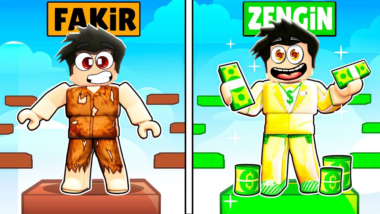 FAKİR VS ZENGİN ADAM PARKURU !! - Roblox Rich or Poor Obby