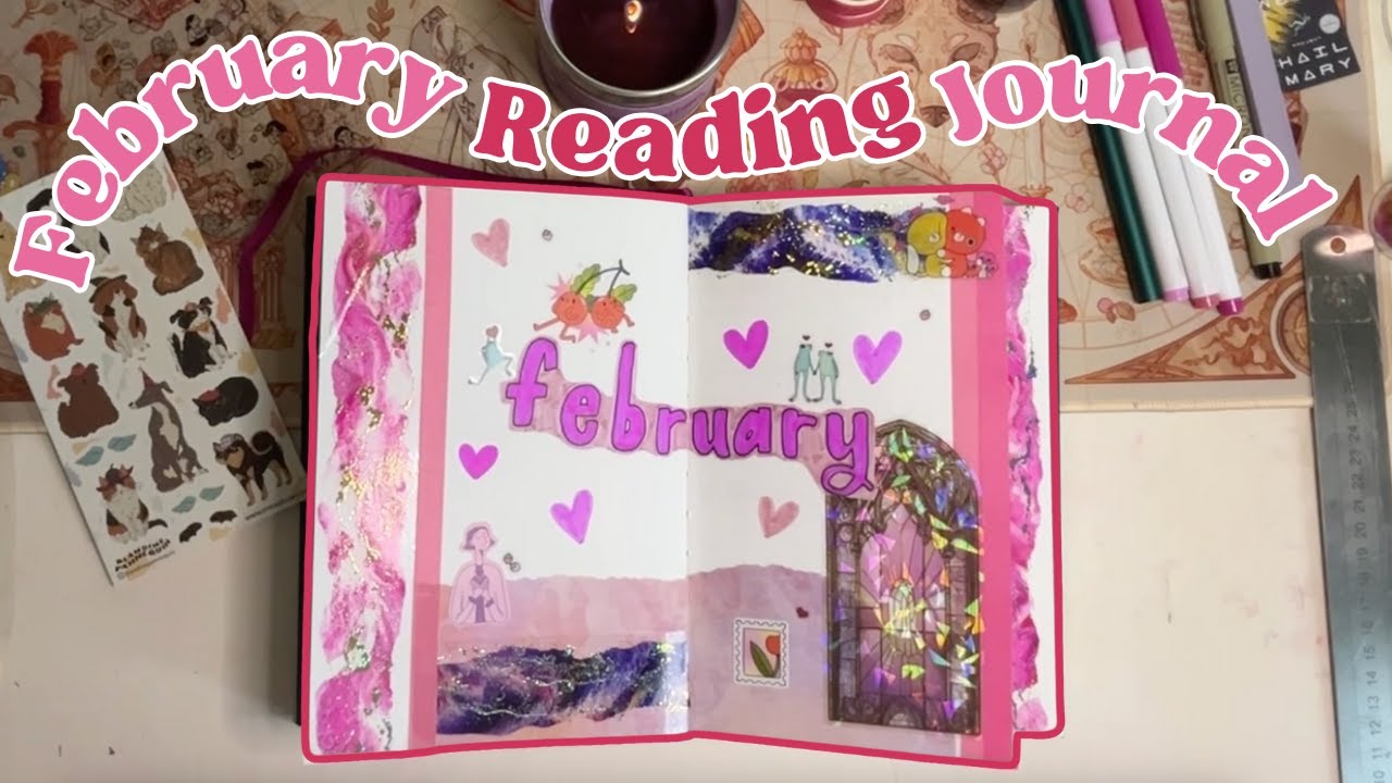 Setting up my February Book Journal Cover Pages