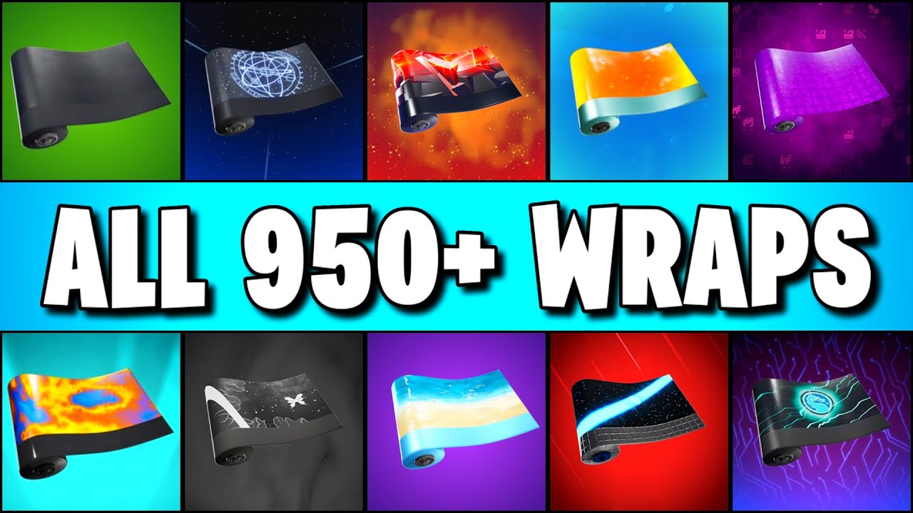 ALL Wraps in Fortnite Showcase! (2025 All 34 Seasons)