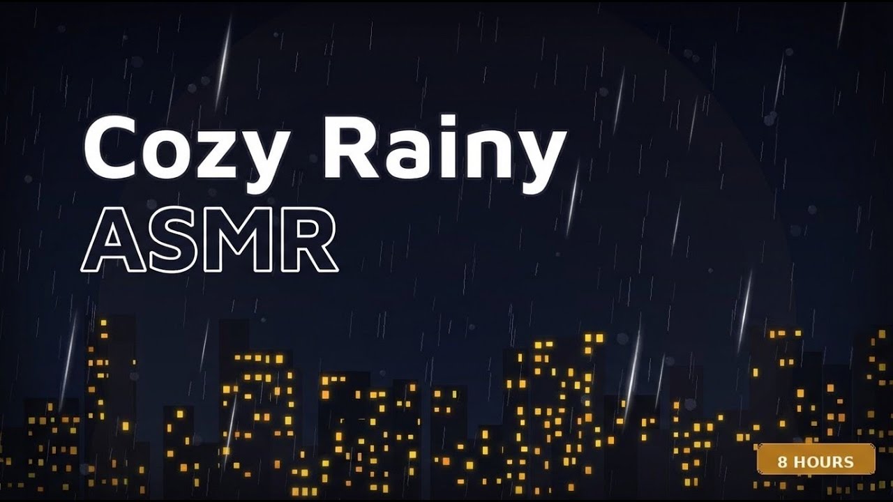 Cozy Rainy Evening | City Lights ASMR