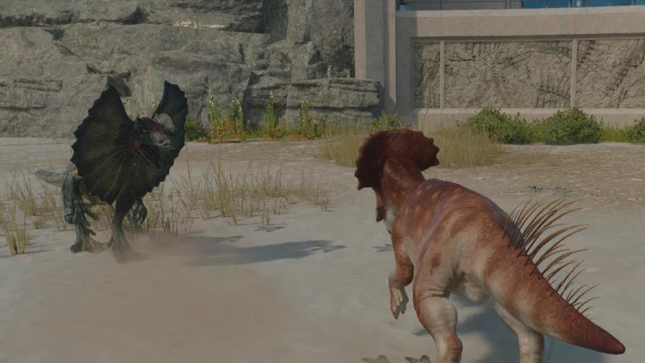 Jurassic World Evolution 3: Dilophosaurus vs Protoceratops (Base Genome)