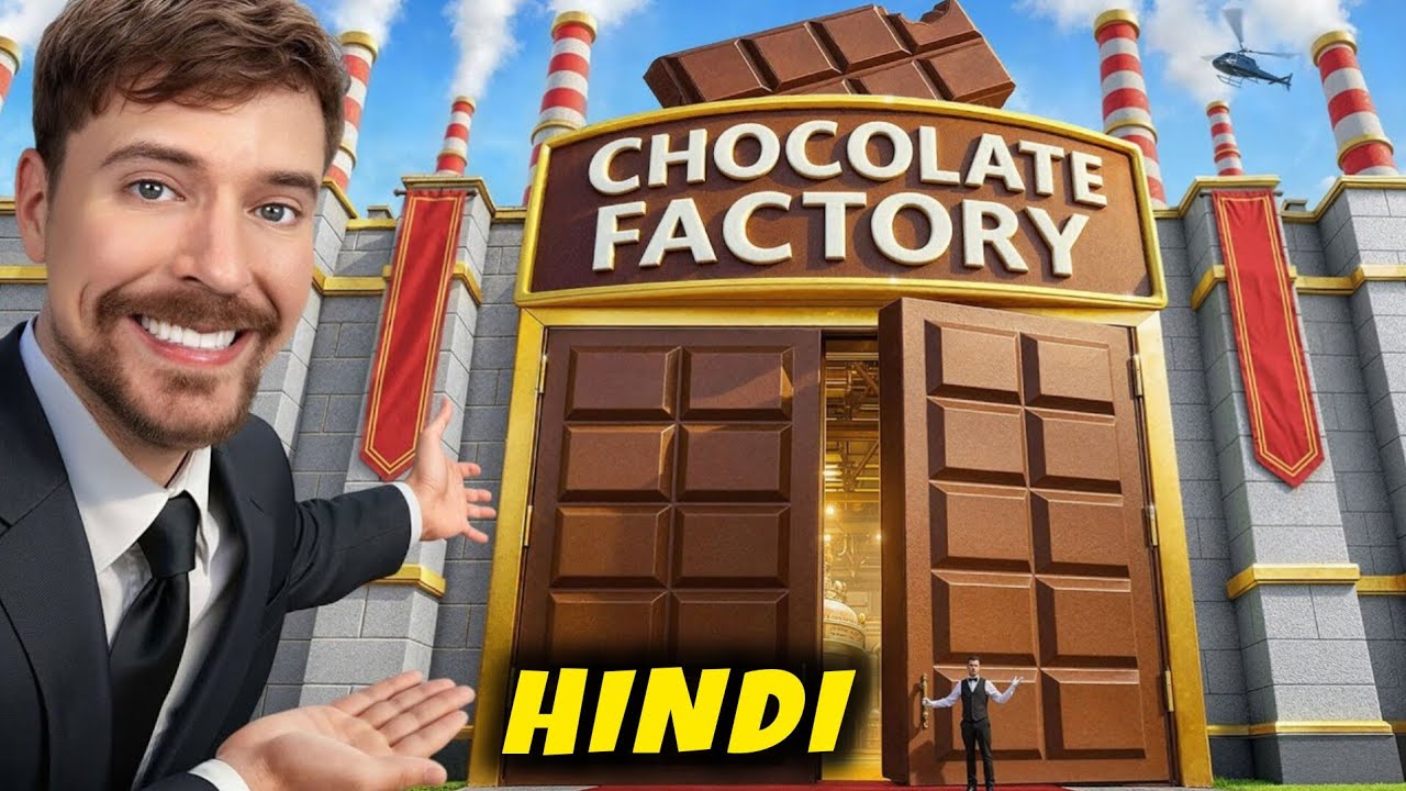 $1,000,000,000 Chocolate Factory Tour In Hindi | Mr Beast Hindi | Mrbeast in Hindi  &lrm;⁨@MrBeast 