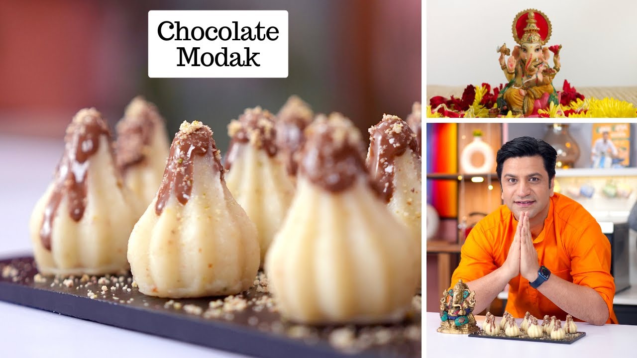 गणपति बप्पा के लिए स्पेशल चॉकलेट मोदक प्रसाद | Chocolate Coconut Modak | Kunal Kapur Ganesh Recipes