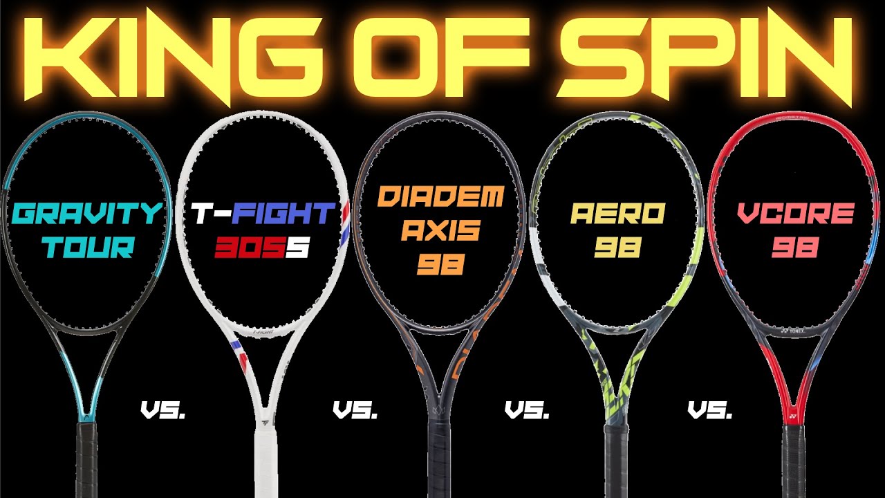 KING OF SPIN | Diadem Axis 98 vs Aero 98 vs Gravity Tour vs T-Fight 305S vs Vcore 98 Racquet Review