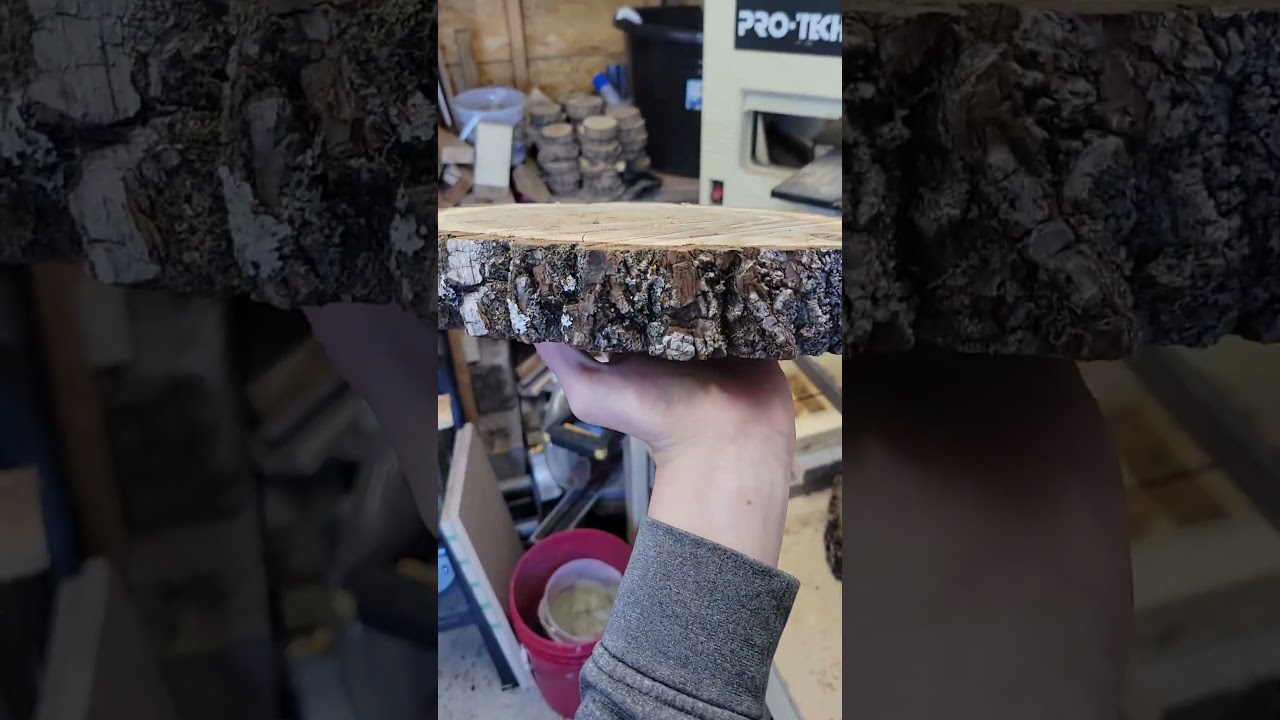 how to flatten and dry wood slices 