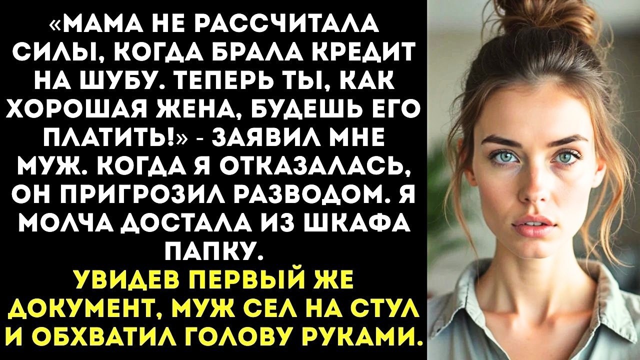 «Плати кредит моей матери или развод!» — муж поставил мне ультиматум без объяснений