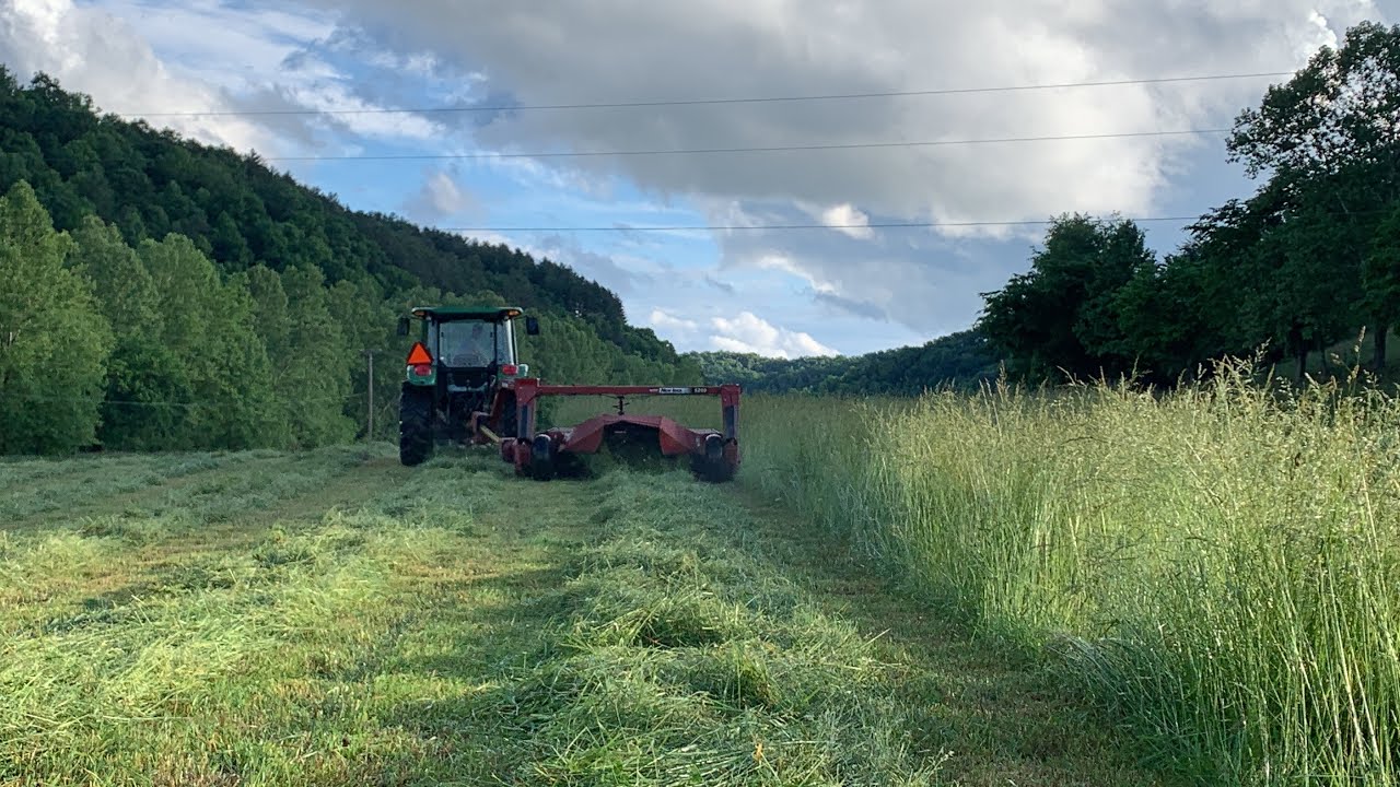 Mowing Hay With a New Idea 5209 Mower Conditioner