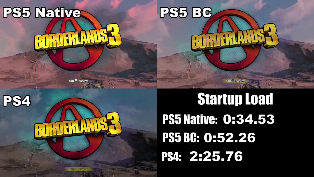 Borderlands 3 Load Times on PlayStation 5