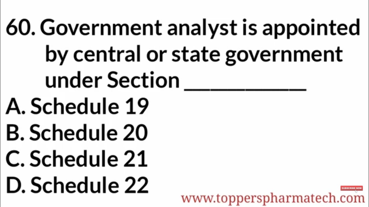 Pharmaceutical Jurisprudence MCQ - 2 || #PharmacistExam QuestionsPaper | DCO Exam | GPAT Exam