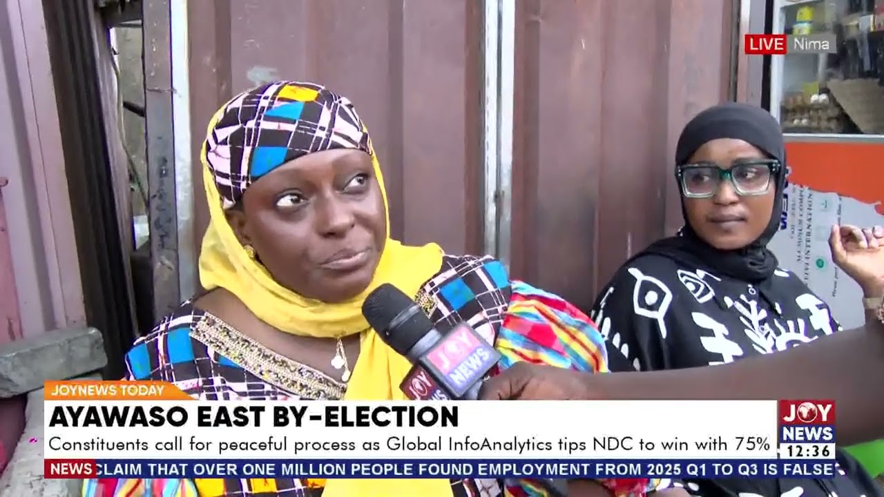 Ayawaso East constituent call for peaceful election as Global InfoAnalytics tips NDC to win with 75%