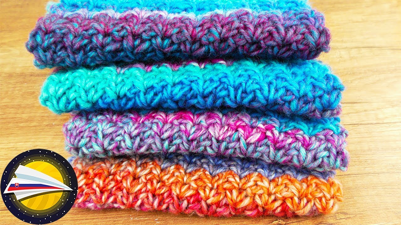 Háčkovaný tunel so vzorom | Háčkovanie pre začiatočníkov vzory | Vzory na háčkovanie | Krátky stĺpik