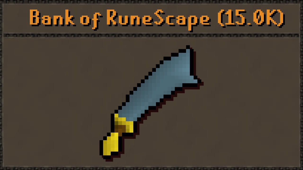I have Nothing but a Rune Scimitar in my Bank
