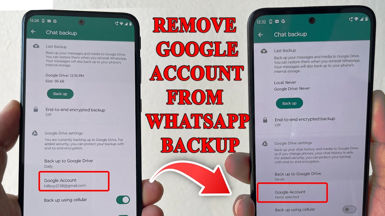 Как удалить аккаунт Google из резервной копии WhatsApp на Android