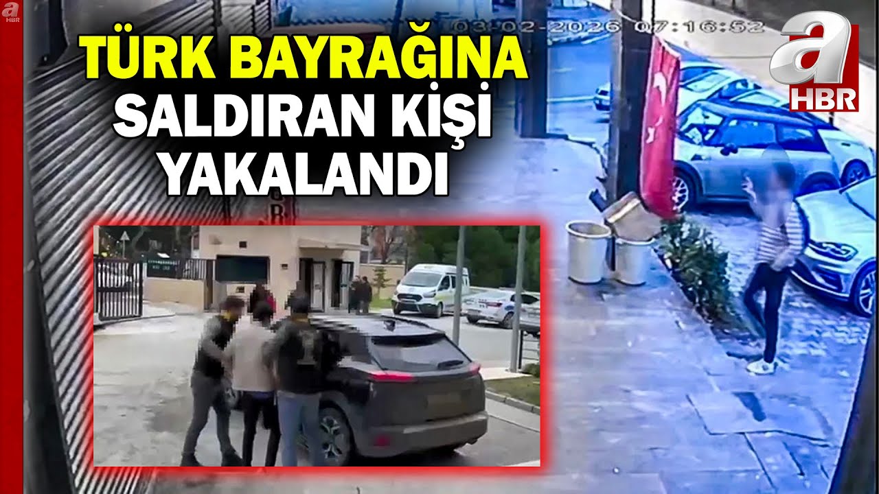 Türk bayrağını indiren şüpheli yakalandı! Ali Yerlikaya'dan açıklama | A Haber