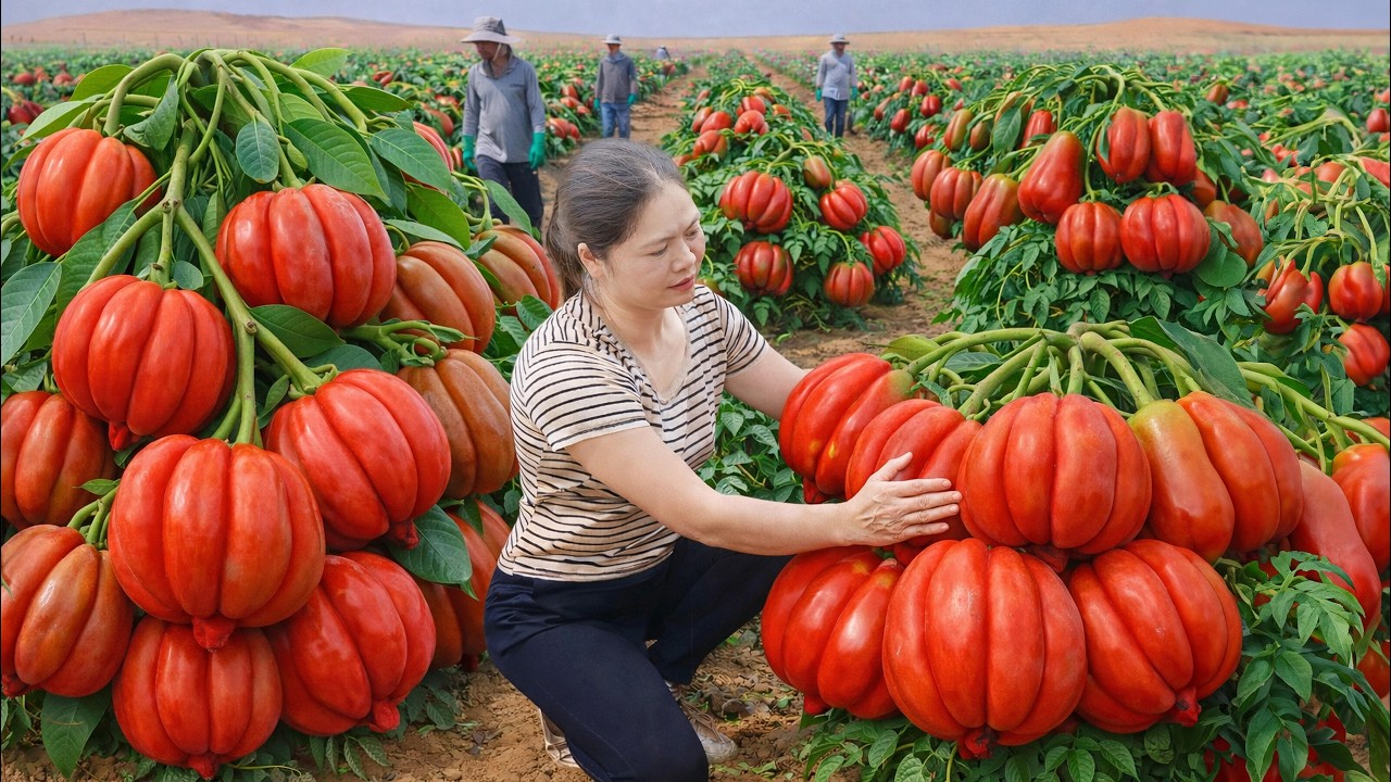 Harvesting Giant Rare Mountain Tomatoes to Sell | The Most Expensive Type of Tomato