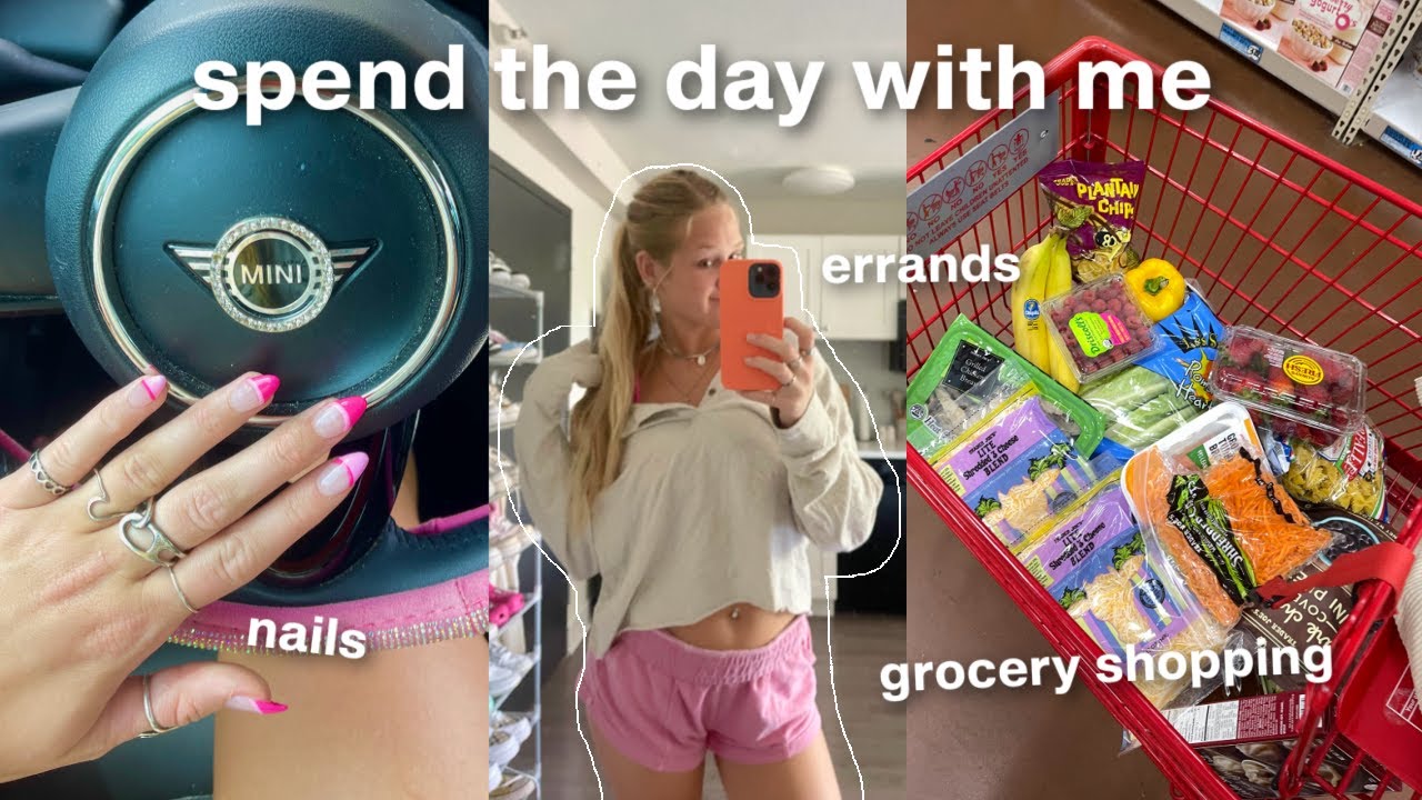 spend a day w/ me living alone | nails, grocery shopping, errands etc…