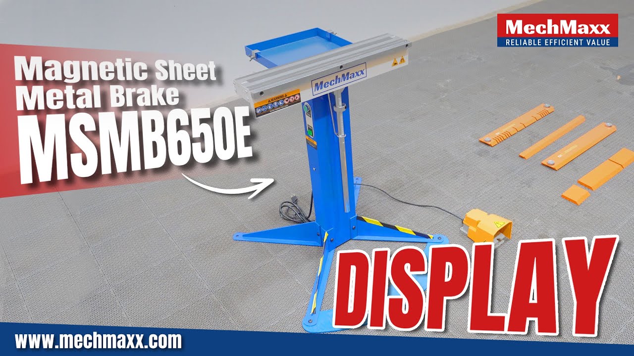 Demonstration of 24'' Industrial Magnetic Pan and BOX Sheet Metal Brake Shear Press Brake, MSMB650E