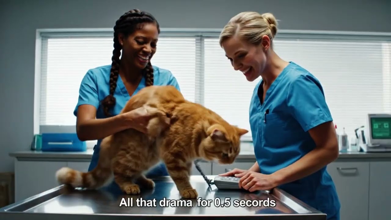 “The cat is afraid of the needle ” 💉🐱