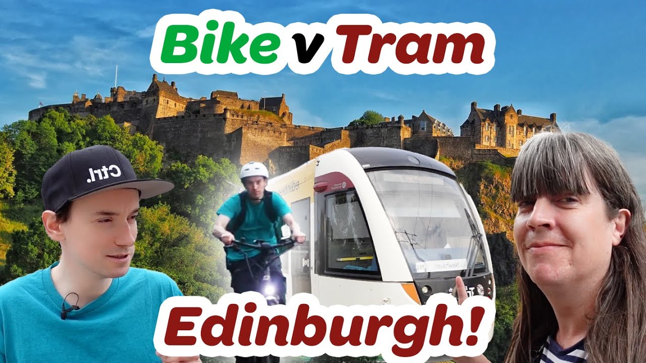 Can a bike beat an Edinburgh Tram to the airport? Ft @lkbergen