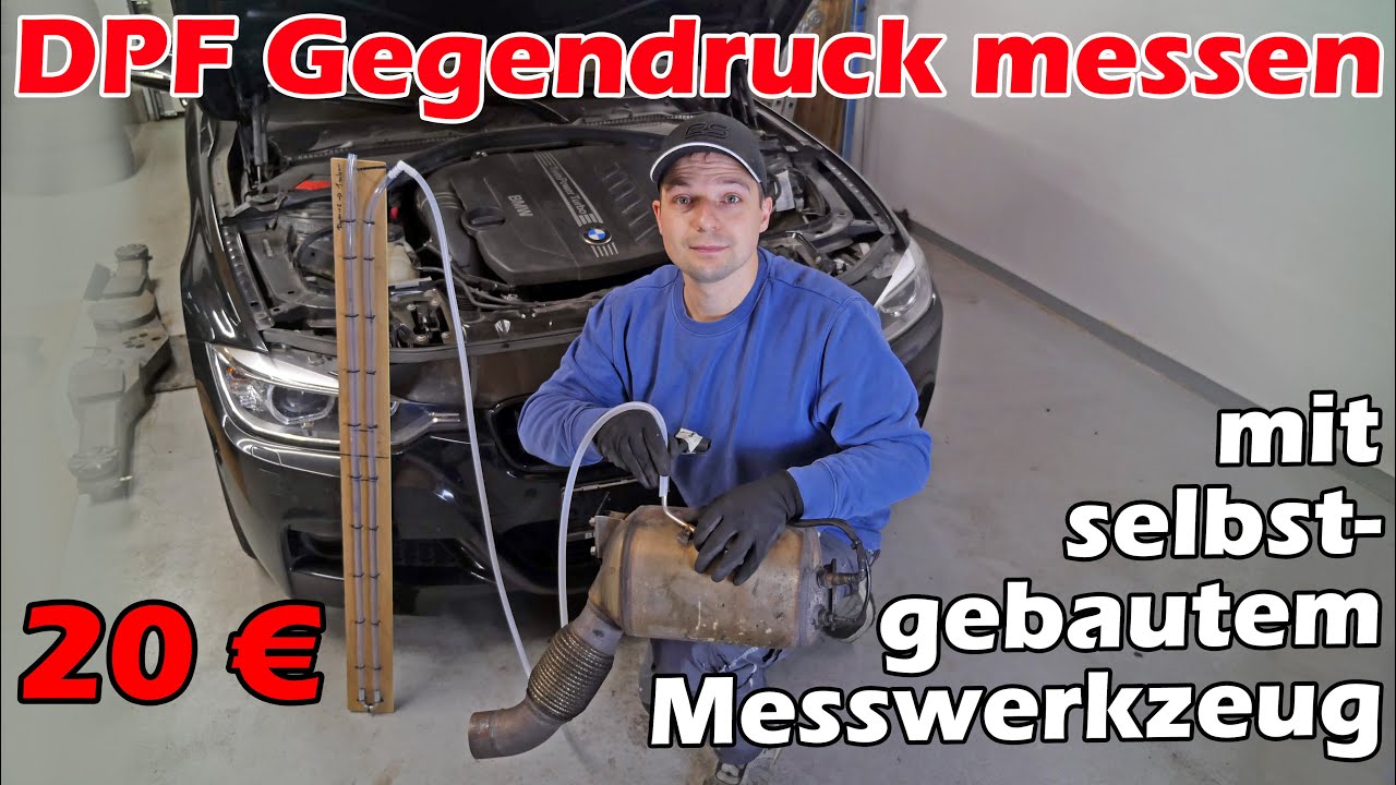 DPF Gegendruck messen mit selbstgebautem Werkzeug  I günstig I Abgasgegendruck messen I Wassersäule