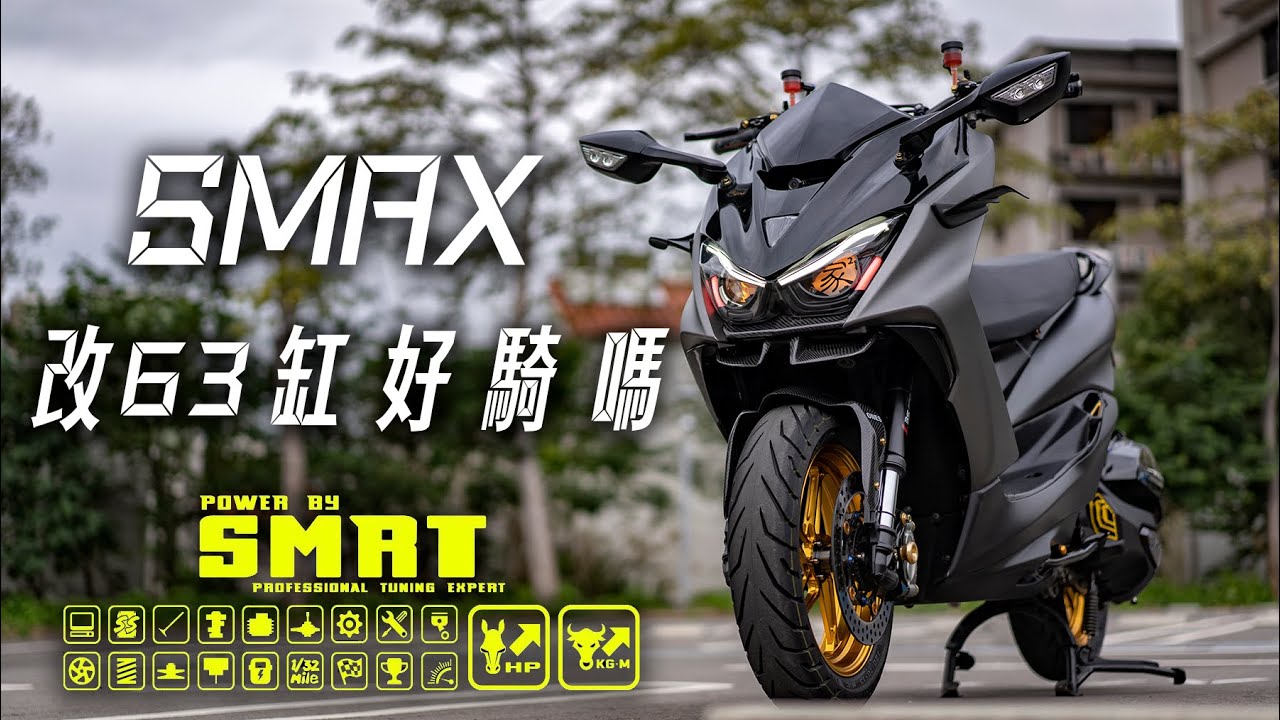 SMAX動力提升改裝 SMRT 63 好騎嗎 feat.游家家 Scooter Alteration: YAMAHA SMAX engine boosted SMRT 63