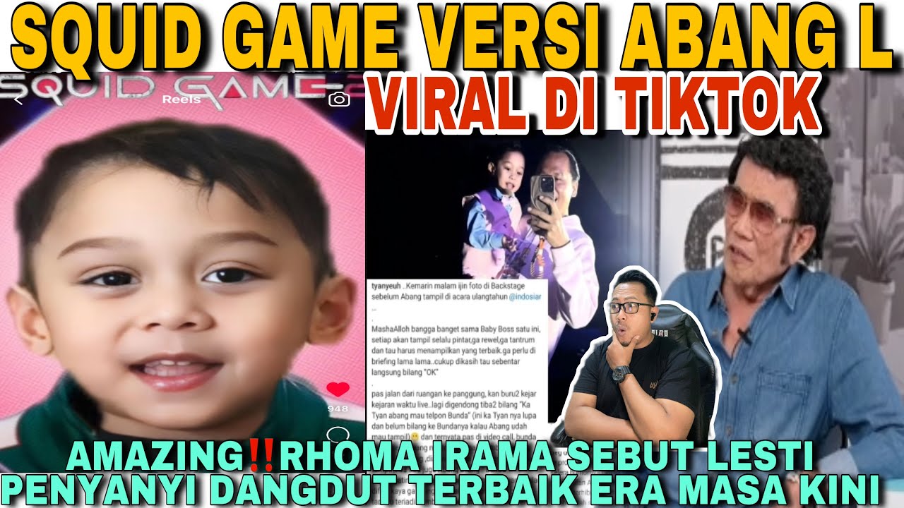 VIRAL DI TIKTOK‼️ABANG L NYANYI LAGU SQUID GAME-RHOMA IRAMA LESTI PENYANYI DANGDUT TERBAIK MASA KINI