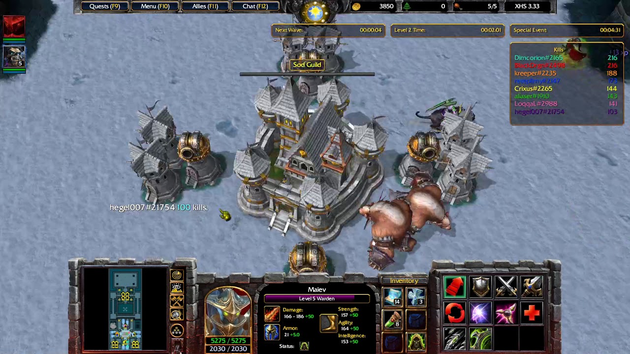 Warcraft 3 Reforged - X Hero Siege 3.33 Normal mode Dual Heroes (pve)