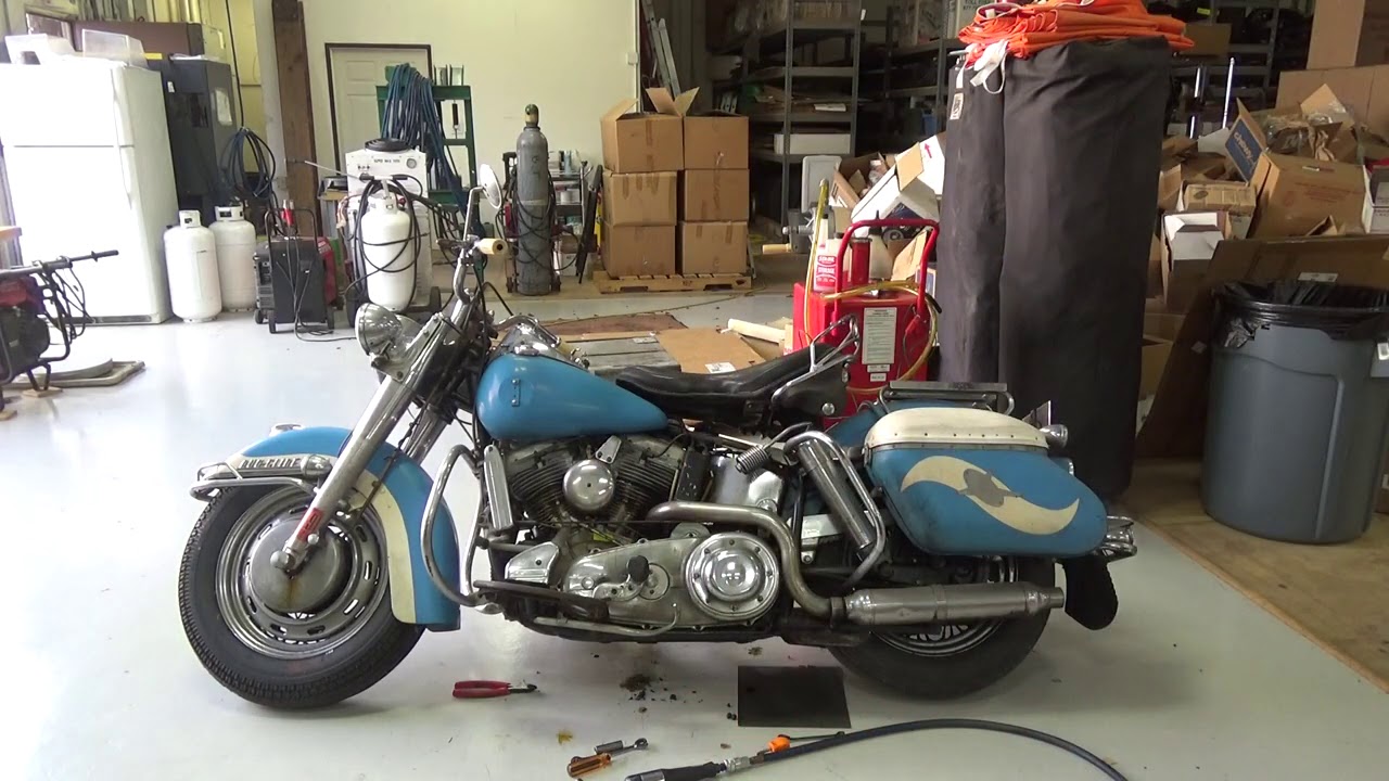 Hunting Harleys, 1958 Duo Glide Panhead factory custom original paint belly pan drop