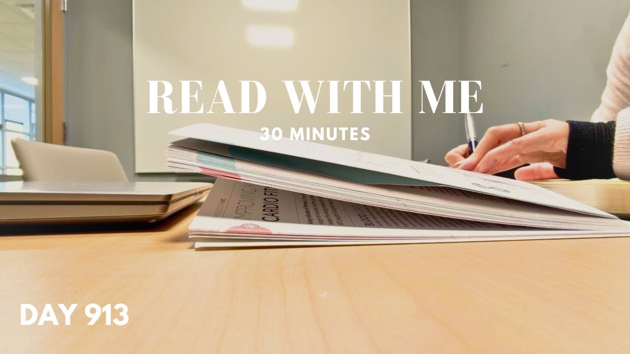 READ WITH ME | 30 Minutes Quiet Study Session 📚 (Classroom Ambience) | Day 913