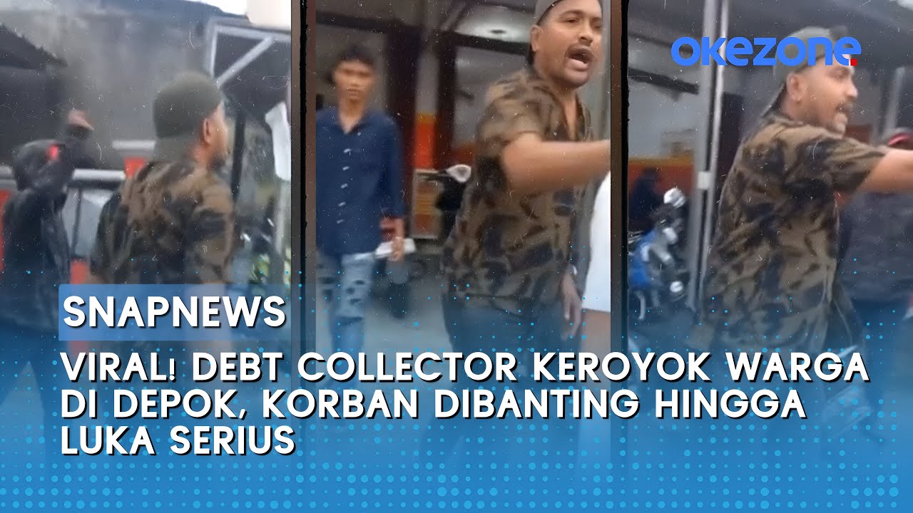 Viral! Debt Collector Keroyok Warga di Depok, Korban Dibanting hingga Luka Serius
