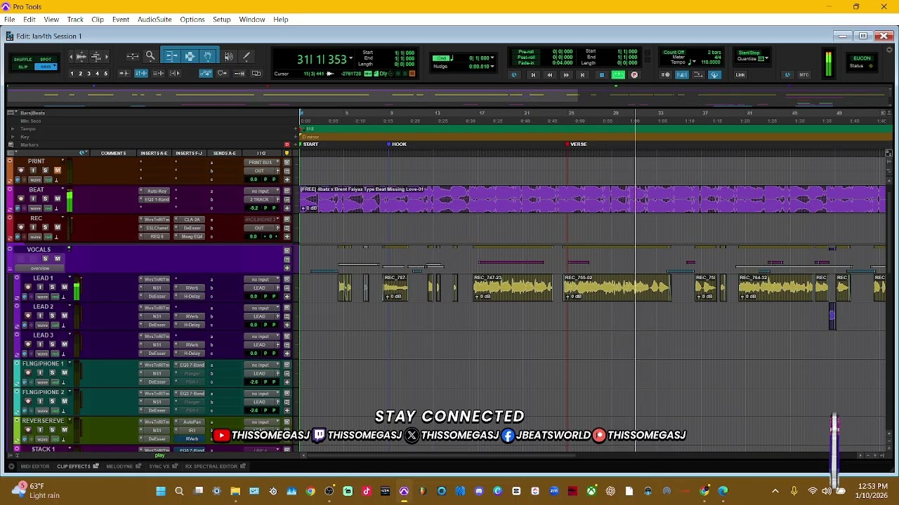 WJB In My Feelings RnB Pro Tools Template 2026