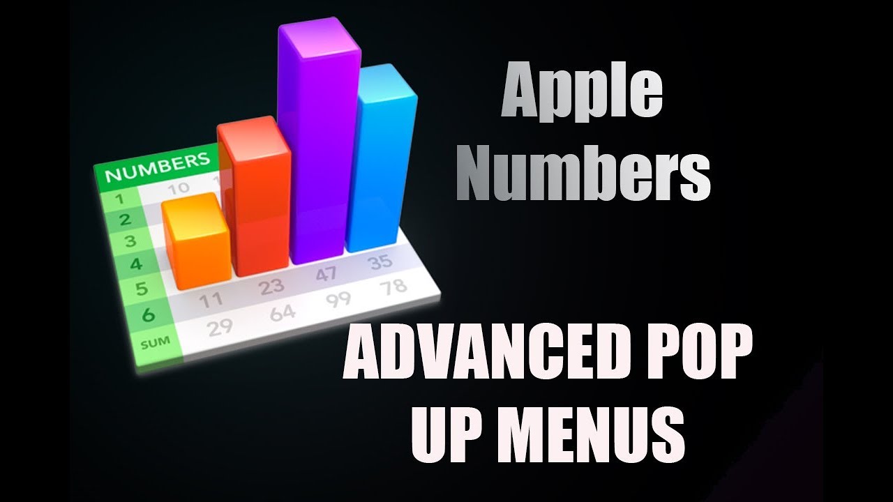 Apple Numbers | Advanced Drop Down Menus