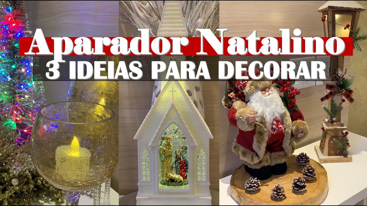 3 IDEIAS PARA DECORAR O APARADOR NO NATAL | Rústica, Religiosa e Gold