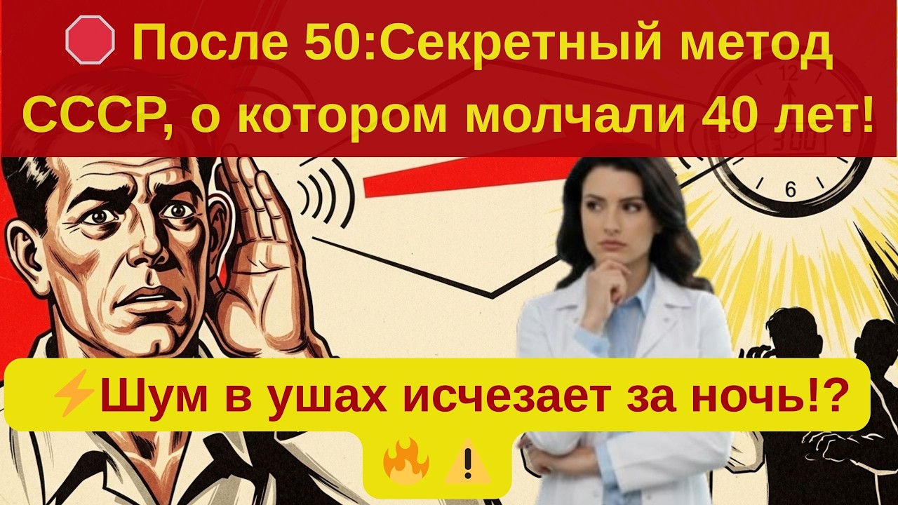 ⚠️ Звон в ушах пройдёт к утру? Советский способ, который “не выгодно” советовать
