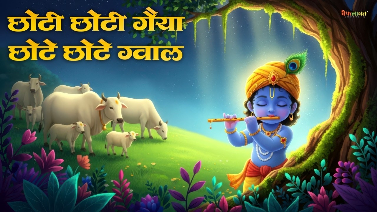 Little Krishna Song छोटी छोटी गैया - Choti Choti Gaiya Chote Chote Gwal | Krishna Song