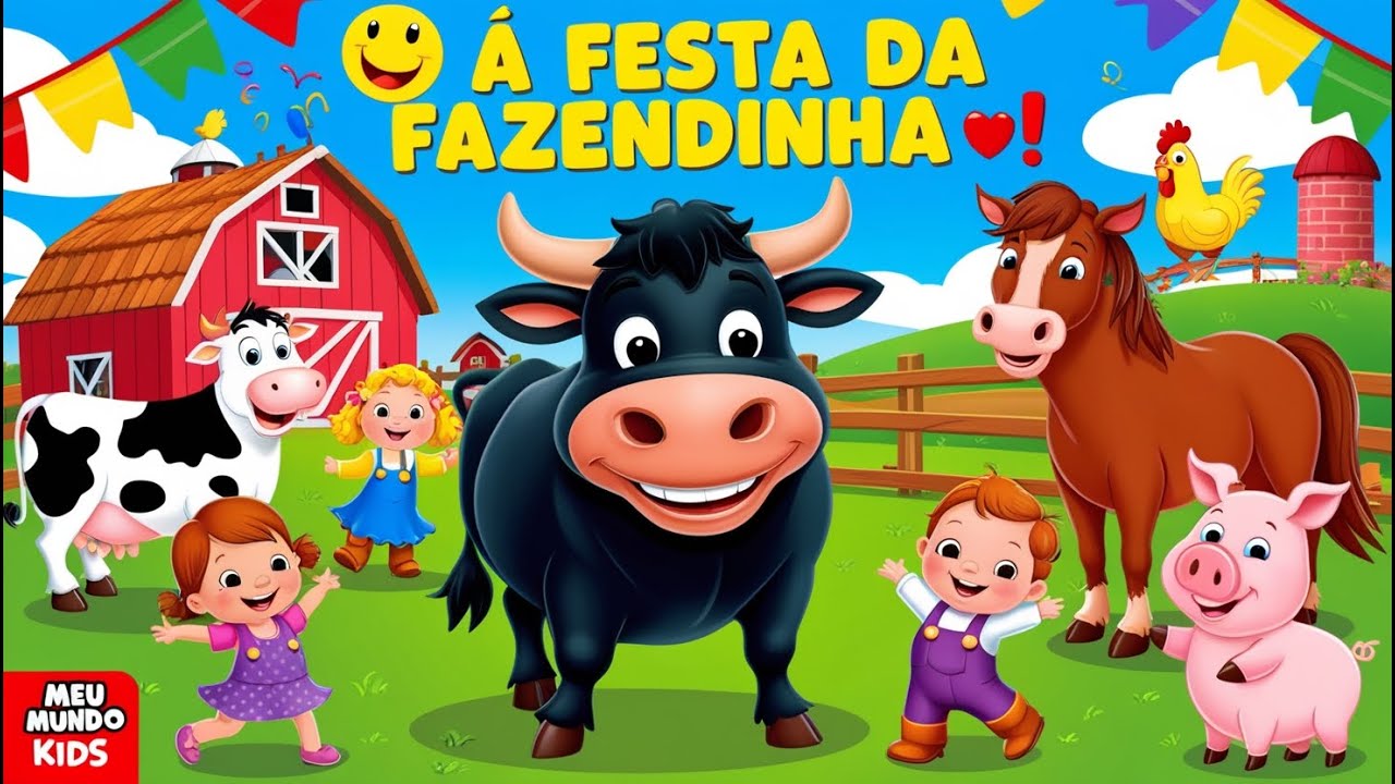 🎵 12 Minutos DA FESTA NA FAZENDINHA! 🎉 Boi Boi da Cara Preta – Músicas Divertidas para Crianças! 🐄🐥🐷