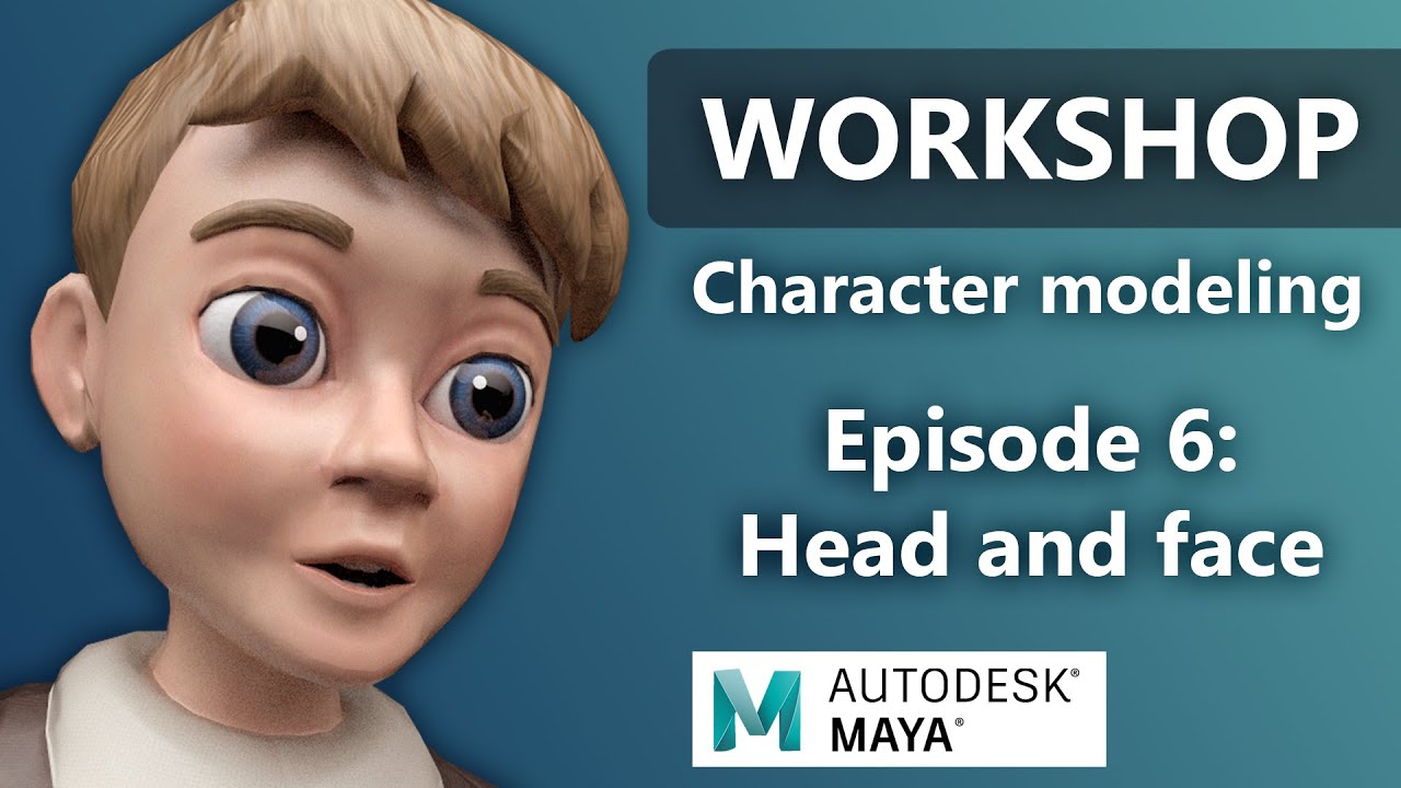 Character Modeling in Autodesk Maya - Episode 06 Head Face