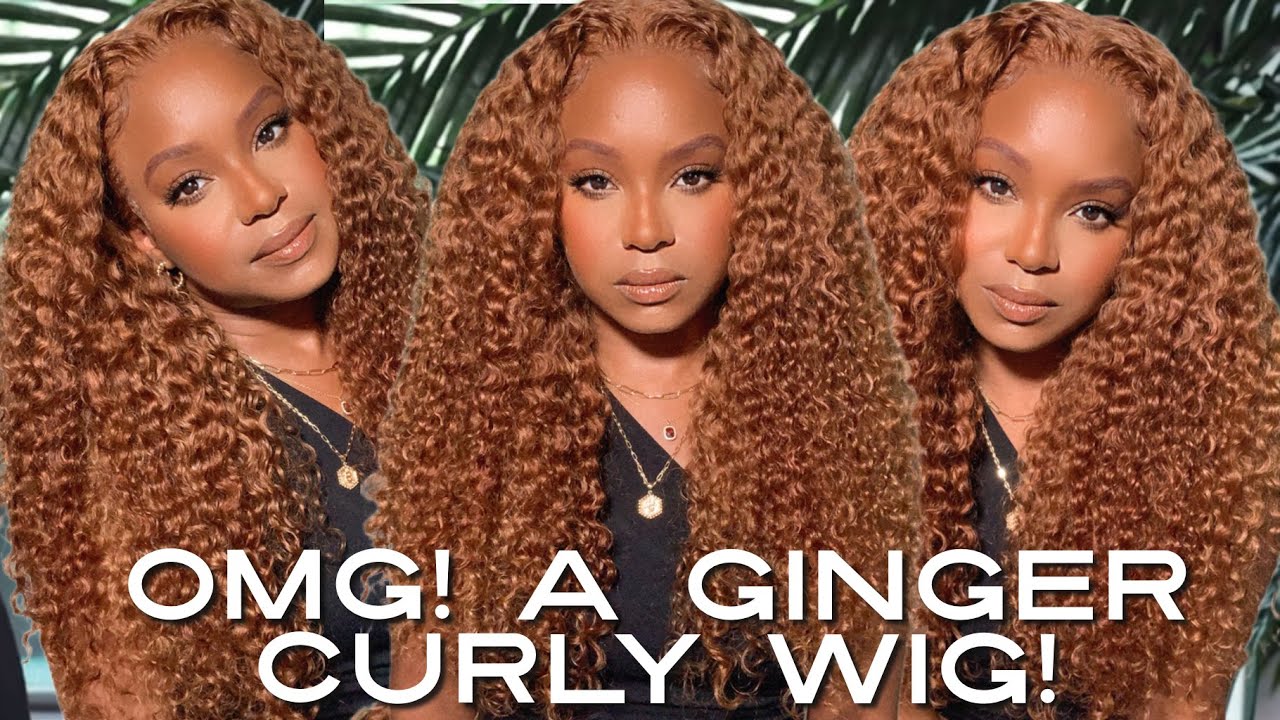 BEST GINGER CURLY WIG INSTALL + MAKEUP TRANSFORMATION | GRWM| INCOLORWIG | ALWAYSAMEERA