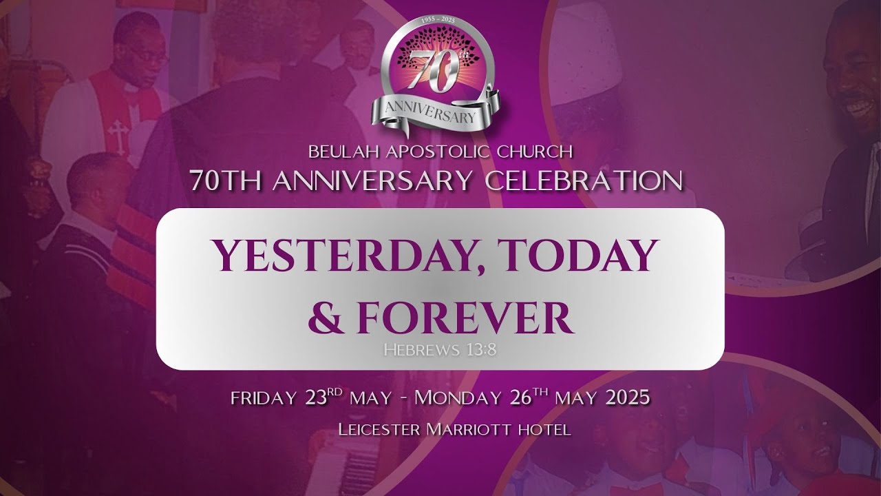 BAC 70th Anniversary Celebration: Sunday 25th May: Evening Service
